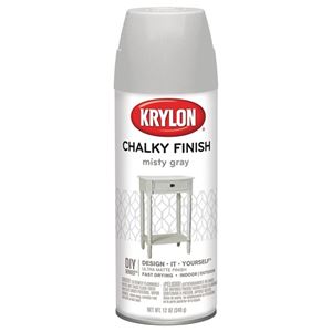Krylon K04102000 Chalk Spray Paint, Matte, Misty Gray, 12 oz, Can