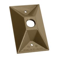 BWF 811AB-1 Lampholder Cover, 4-1/2 in L, 2-7/8 in W, Rectangular, Metal, Bronze 