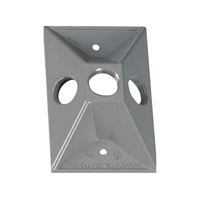 BWF 813-1 Lampholder Cover, 4-1/2 in L, 2-7/8 in W, Rectangular, Metal, Gray 