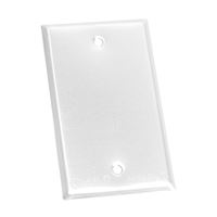 BWF BC-1WV Cover, 4-9/16 in L, 2-13/16 in W, Rectangular, Steel, White, Powder-Coated 
