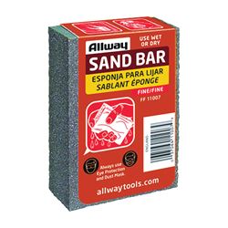 Allway Tools FF Sand Bar, 4 in L, 3-1/2 in W, Fine, Aluminum Oxide Abrasive, Pack of 10 