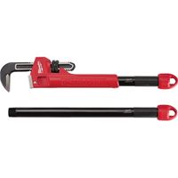 Milwaukee 48-22-7314 Adaptable Pipe Wrench, 2-1/2 in Jaw, 21.8 in L, Serrated Jaw, Steel, Ergonomic Handle 