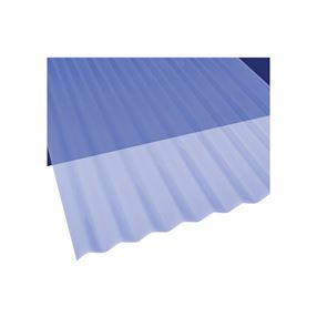 Sun N Rain 106631 Corrugated Roofing Panel, 8 ft L, 26 in W, PVC, Clear Blue, Pack of 10