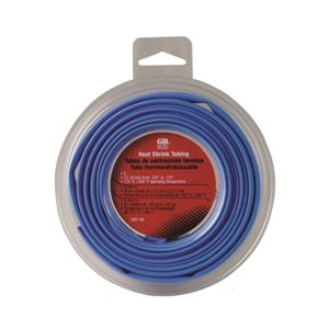 Gardner Bender HST-101 Heat Shrink Tubing, 1/4 in Pre-Shrink, 1/8 in Post-Shrink Dia, 8 ft L, PVC, Blue