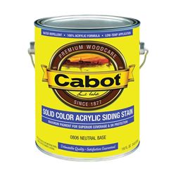 Cabot 800 Series 140.0000806.007 Solid Color Siding Stain, Natural Flat, Liquid, 1 gal, Can, Pack of 4 