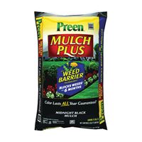 Preen 95456138 Mulch Plus Weed Barrier Bag, Granular, Midnight Black Bag 