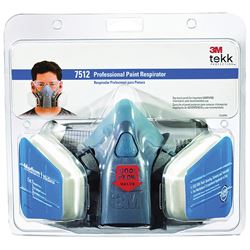 3M TEKK Protection 7512PA1-A/R-7512E Professional Paint Spray Respirator, M Mask, P95 Filter Class, Dual Cartridge 