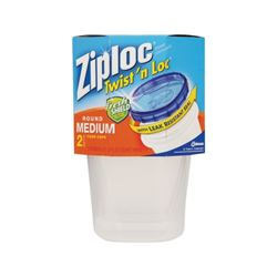 Ziploc 71287 Food Container Set, 32 oz Capacity, Plastic, Opaque, 4-1/2 in L, 4-1/2 in W, 6-1/8 in H 
