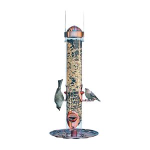 Perky-Pet 385-2 Wild Bird Feeder, 17 in H, Copper, 1.8 lb, Plastic, Clear, Antique Copper, Hanging/Pole Mounting, Pack of 2