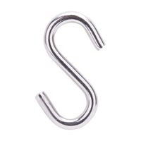 ProSource LR380 S-Hook, 158 lb Working Load, 19/64 in Dia Wire, Stainless Steel, Stainless Steel, Pack of 10 