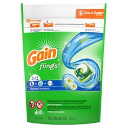 GAIN 037000861973 Laundry Detergent, 27 oz, Liquid, Blissful Breeze 4 Pack 