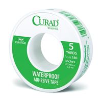 Curad CUR47440 Adhesive Tape, 1/2 in W, 5 yd L, Cotton/Polyethylene Bandage, Heat-Activated Adhesive 