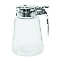 Oneida 97287 Syrup Pitcher, 8 oz Capacity, Glass/Stainless Steel, Clear, Pack of 4 