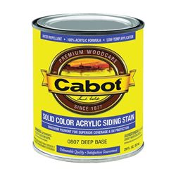 Cabot 800 Series 140.0000807.007 Solid Color Siding Stain, Natural Flat, Liquid, 1 gal, Can, Pack of 4 