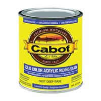 Cabot 800 Series 140.0000807.007 Solid Color Siding Stain, Natural Flat, Liquid, 1 gal, Can, Pack of 4 