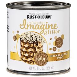 Rust-Oleum Imagine Craft & Hobby 345698 Intense Paint, Glitter Gold, 8 oz, Can 