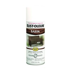 Rust-Oleum 7791830 Rust Preventative Spray Paint, Low Satin, White, 12 oz, Can 