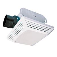 Air King ASLC50 Exhaust Fan, 1.6 A, 120 V, 50 cfm Air, 3 Sones, CFL, Fluorescent Lamp, 4 in Duct, White 