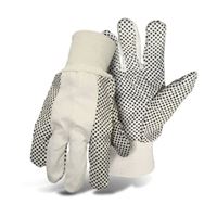 Boss 4011 Gloves, L, Continuous Thumb, PVC Coating, Black/White 