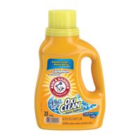 Arm & Hammer Plus OxiClean 97535 Laundry Detergent, 32.5 oz Bottle, Liquid, Characteristic, Pack of 8 