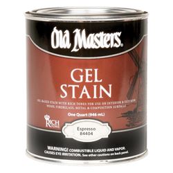 Old Masters 84408 Gel Stain, Espresso, Liquid, 1 pt 