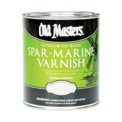 Old Masters 92304 Spar Marine Varnish, Satin, Liquid, 4 qt, Can 