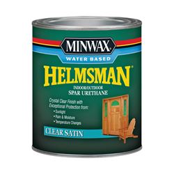 Minwax Helmsman 630520444 Spar Varnish, Crystal Clear, Liquid, 1 qt, Can 