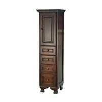 Foremost HANT1556 Floor Cabinet, 1-Door, 1-Shelf, 4-Drawer, Linen/Wood, Dark Walnut 