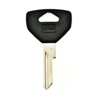 Hy-Ko 12005Y153 Key Blank, Brass/Plastic, Nickel, For: Chrysler, Dodge, Eagle, Jeep, Plymouth Vehicles, Pack of 5 