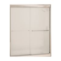 Maax Aura 135663-981-084 Shower Door, Mistelite Glass, Semi Frame, 2-Panel, Glass, 1/4 in Glass 