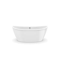 Maax Delsia 6636 Series 106193-000-002 Bathtub, 59 gal, 66 in L, 36 in W, 26-5/8 in H, Free-Standing Installation, White 
