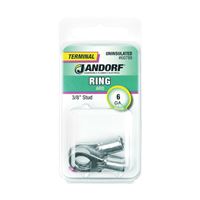 Jandorf 60788 Ring Terminal, 6 AWG Wire, 3/8 in Stud 