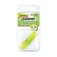 Jandorf 60814 Butt Splice Connector, 12 to 10 AWG Wire, Copper Contact, Yellow 