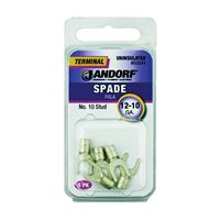 Jandorf 60844 Spade Terminal, 600 V, 12 to 10 AWG Wire, #10 Stud, Copper Contact 