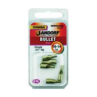 Jandorf 60851 Bullet Terminal, 600 V, 16 to 14 AWG Wire, Copper Contact, 5/PK 