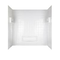 Peerless Distinction Series 39094-HD Bathtub Wall Set, 31-1/4 in L, 55-3/4 to 60 in W, 60 in H, Polycomposite, Tile Wall 