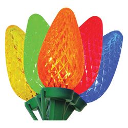 Sylvania V47657-49 Light Set, Christmas, 120 V, 2.4 W, 25-Lamp, LED Lamp, Blue/Green/Orange/Red/Yellow Lamp 