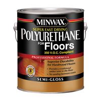 Minwax 130240000 Polyurethane, Semi-Gloss, Liquid, Clear, 1 gal, Can, Pack of 2 