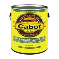 Cabot 140.0001307.007 Acrylic Siding Stain, Flat, Deep Base, Liquid, 1 gal, Pack of 4 