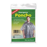 Coghlans 9173 Emergency Poncho, One-Size, Polyethylene, Clear, Reusable, Pack of 24 
