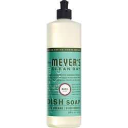 Mrs. Meyers 14103 Dish Soap, 16 oz, Liquid, Herbal, Colorless 