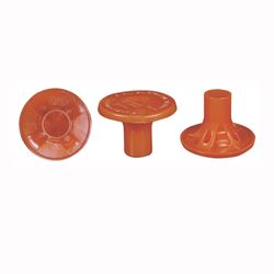 Mutual Industries 14640-4 Rebar Cap, #4 to 8 Rebar, Polymer, Orange, Pack of 100 
