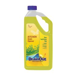 Drain OUT DOK0632N Drain Opener, Liquid, Yellow, Citrus, 32 oz, Bottle, Pack of 6 