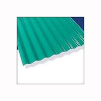 Palruf 101480 Corrugated Roofing Panel, 12 ft L, 26 in W, 0.063 in Thick Material, PVC, Green, Pack of 10 