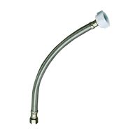 Plumb Pak EZ Series PP23844 Toilet Supply Tube, 1/2 in Inlet, Compression Inlet, 7/8 in Outlet, Ballcock Outlet, 16 in L 
