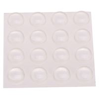 ProSource FE-S402-PS Furniture Bumper Pad, Polyurethane, Clear, 3/8 in Dia, 5/32 in Thick, Dome 