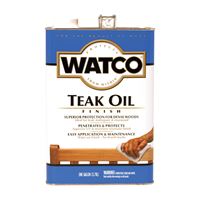 WATCO 67131 Teak Oil, Flat, Matte, Liquid, 1 gal, Can, Pack of 2 