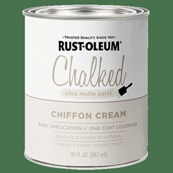 Rust-Oleum 329598 Chalk Spray Paint, Ultra Matte Chalky, Chiffon Cream, 30 oz, Can, Pack of 2 