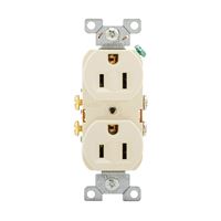 Eaton Wiring Devices CR15LA Duplex Receptacle, 2 -Pole, 15 A, 125 V, Side Wiring, NEMA: 5-15R, Light Almond, Pack of 10 