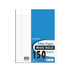 Top Flight 4314208 Filler Paper, 10-1/2 in x 8 in, White, Pack of 24 